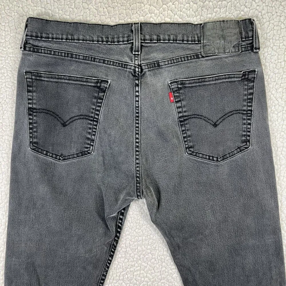 Levi’s 505 Jeans Men’s 36x29 (Actual 34x29) Black Faded Straight‎ Grunge Rock